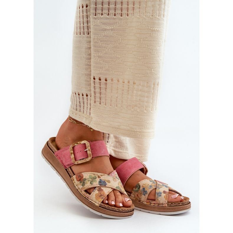 Comfortable Women's Flip-Flops With a Flower Buckle Inblu GS000051 Pink 1 Comfortable Women's Flip-Flops With a Flower Buckle Inblu GS000051 Pink 1