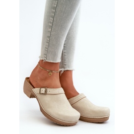 Women's Clogs On Low Heels Inblu BL000004 Beige 2