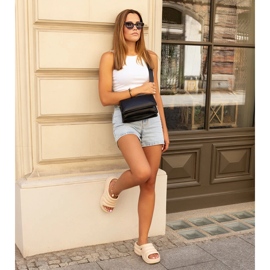 Beige massive Amina flip-flops 1