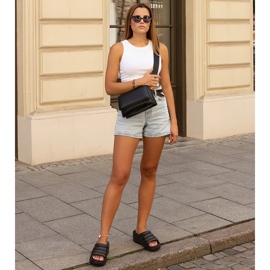 Amina's black massive flip-flops 1