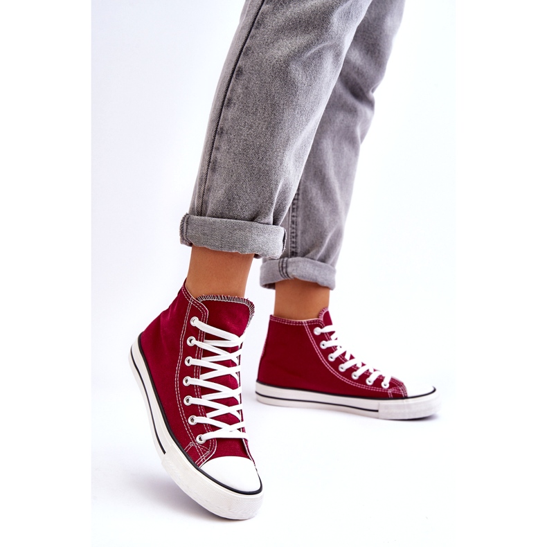 Women's Sneakers Classic High Burgundy Remos red 3