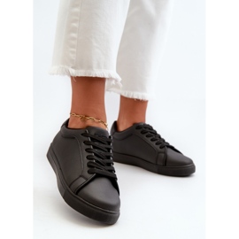Black Diunna Women's Low Sneakers Sports Shoes Made of Eco Leather 2