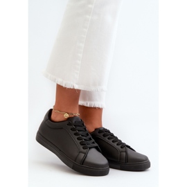 Black Diunna Women's Low Sneakers Sports Shoes Made of Eco Leather 1