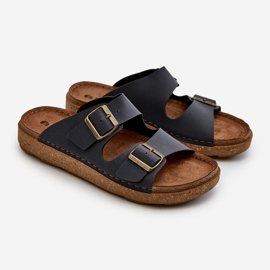 Light Comfortable Men's Flip-Flops With Buckles Inblu MT000016 Navy Blue 1