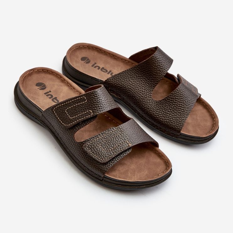Comfortable Men's Flip-Flops With Velcro Straps Inblu GV00002I Dark Brown 1 Comfortable Men's Flip-Flops With Velcro Straps Inblu GV00002I Dark Brown 1