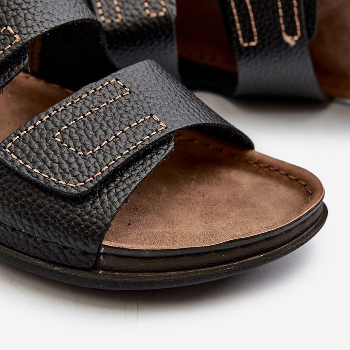 Comfortable Men's Flip-Flops With Velcro Straps Inblu GV00002I Black 2