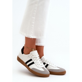 Zazoo N1068 Women's Leather Low Sneakers, White 1