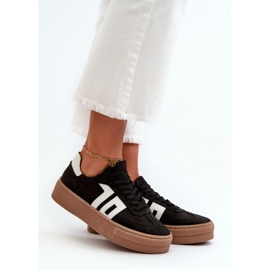 Zazoo N1095S2 Women's Leather Sneakers On Platform Black 1 Zazoo N1095S2 Women's Leather Sneakers On Platform Black 1