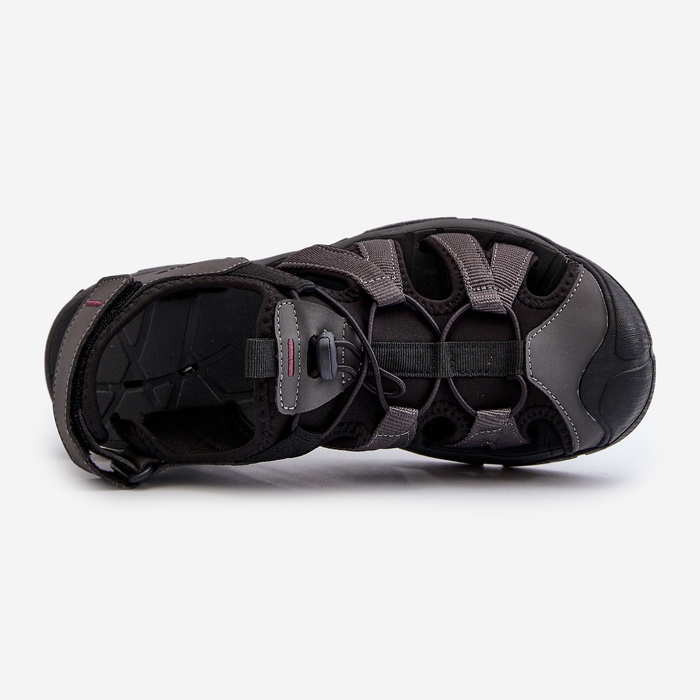 Comfortable Men's Sandals 4FRSS24FSANM058-23S Gray grey 1 Comfortable Men's Sandals 4FRSS24FSANM058-23S Gray grey 1