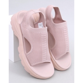 Nicai Pink sandals with a sports sole 1
