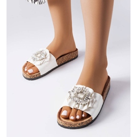 White slippers with cork soles from Roy 1