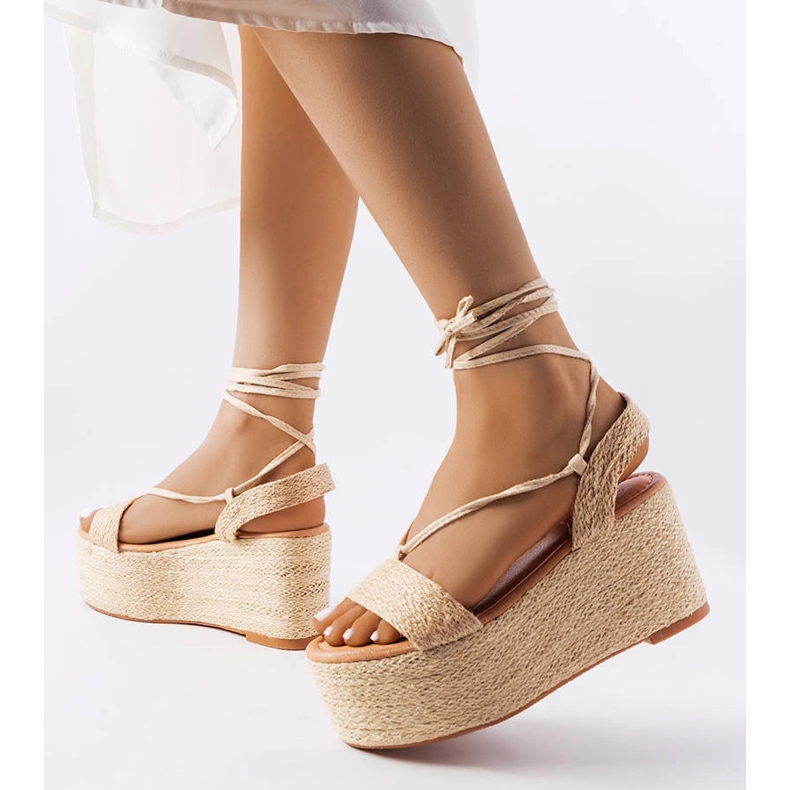 Beige Silvetta platform espadrilles 1