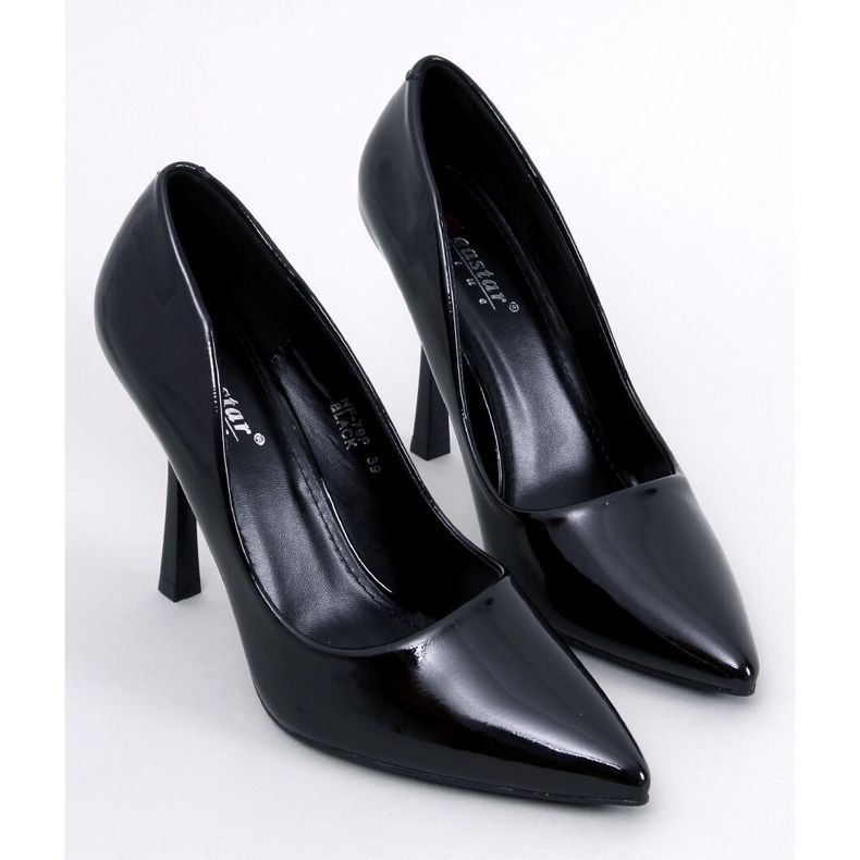 Anika Black lacquered women's high heels 1