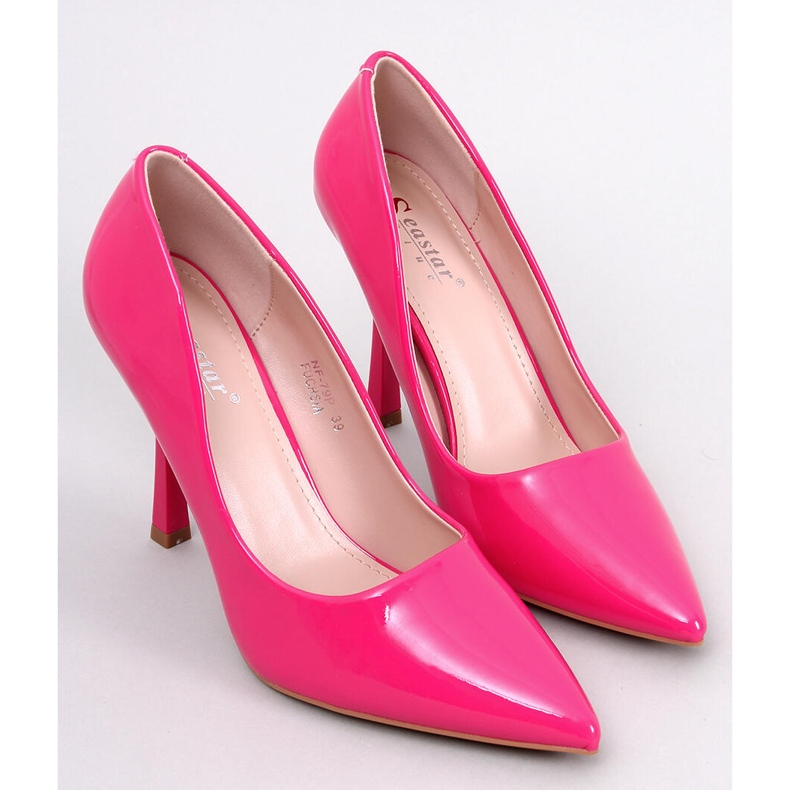 Women's high heels lacquered Anika Fuchsia pink 1
