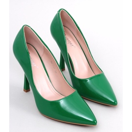 Anika Grass lacquered women's high heels green 1