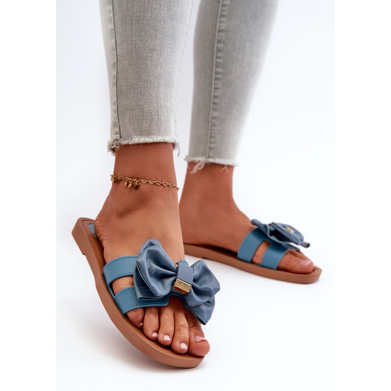 Women's Flip-Flops With Bow Blue Rivarina 2 Women's Flip-Flops With Bow Blue Rivarina 2