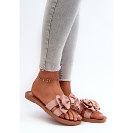 Women's Flip-Flops With Bow Pink Rivarina 1