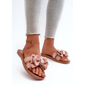 Women's Flip-Flops With Bow Pink Rivarina 2