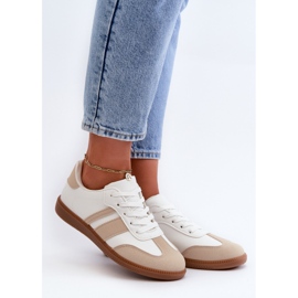 Women's Low Eco Leather Sneakers Beige Dorvalia 1