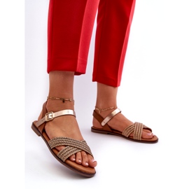 S.Barski MY923 Women's Flat Sandals, Brown 1