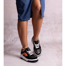 Black eco suede sneakers from Kollins 1