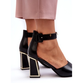 Elegant Women's Sandals on a High Heel Black Rosazara 3