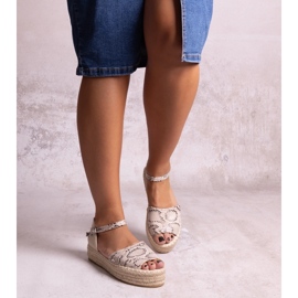 Beige Martella Platform Sandals 1