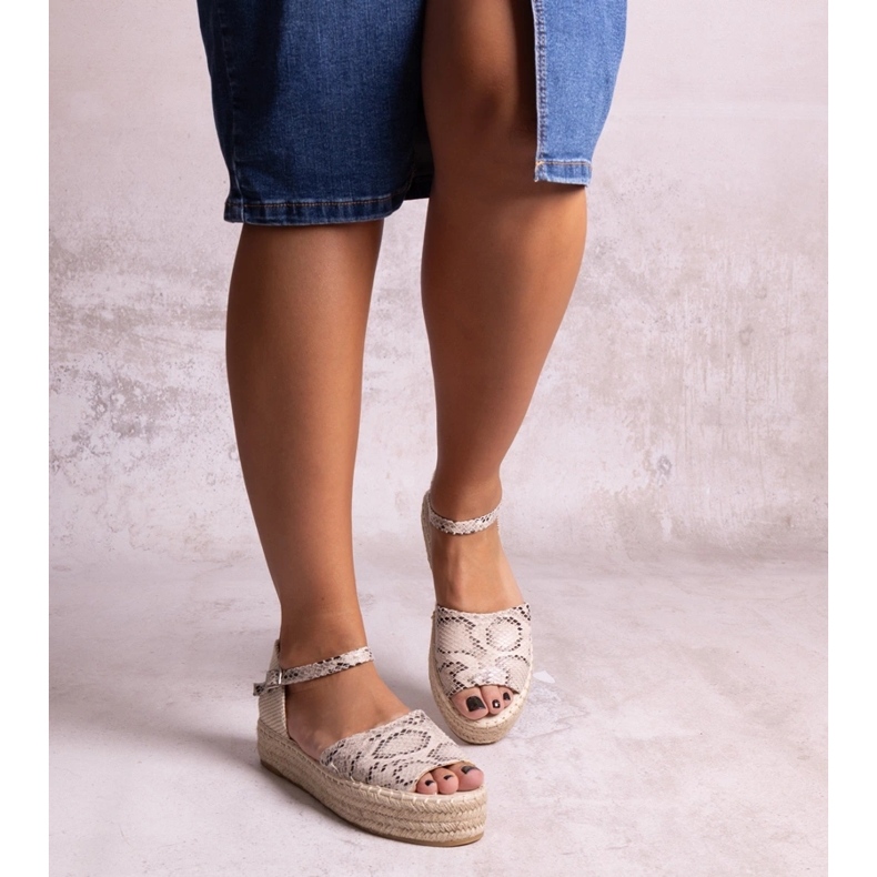 Beige Martella Platform Sandals 1