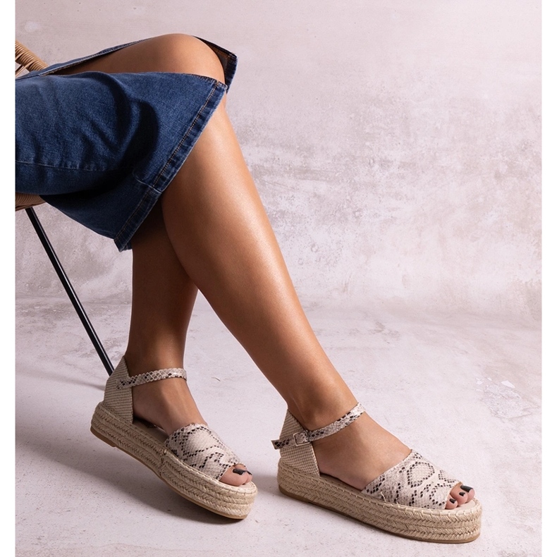 Beige Martella Platform Sandals 2