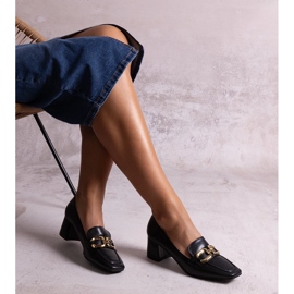 Alhena Black Square Toe Pumps 1