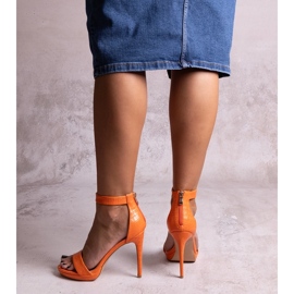 Orange high heel sandals Isalia 2