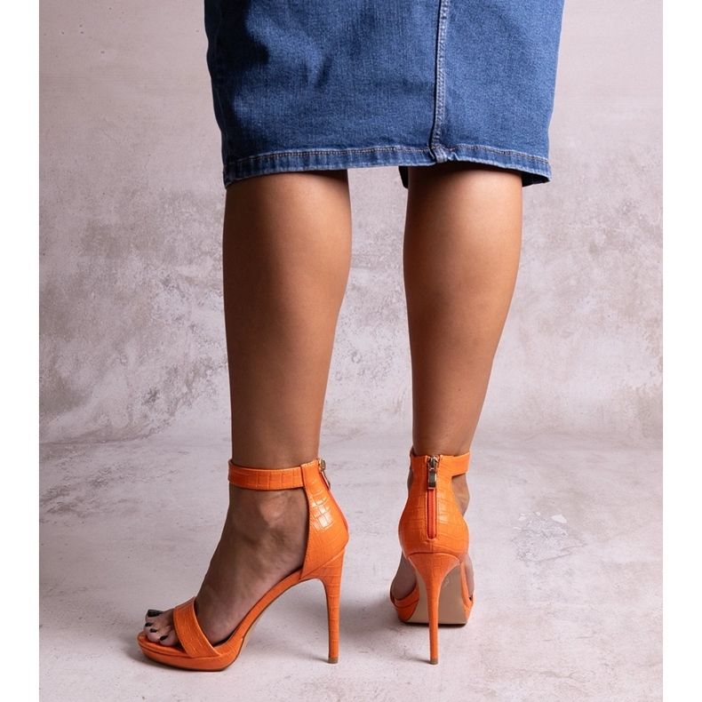 Orange high heel sandals Isalia 2
