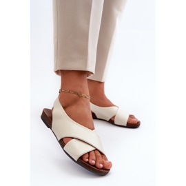 Zazoo 40407 Women's Leather Sandals Light Beige 2 Zazoo 40407 Women's Leather Sandals Light Beige 2