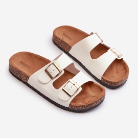 Women's Cortina Slip-On Flip-Flops With Cork Sole White 1