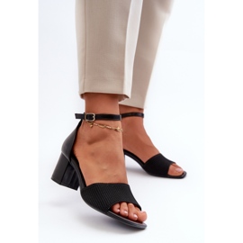 Women's Sandals On The Heel Black Desvia 2