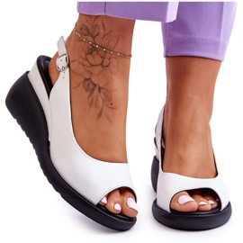 Women's sandals on wedge Sergio Leone SK853 White 4