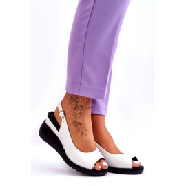 Women's sandals on wedge Sergio Leone SK853 White 3