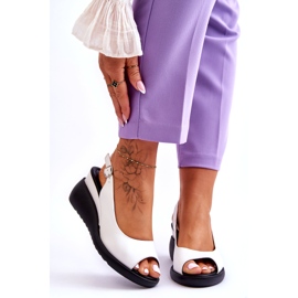 Women's sandals on wedge Sergio Leone SK853 White 1