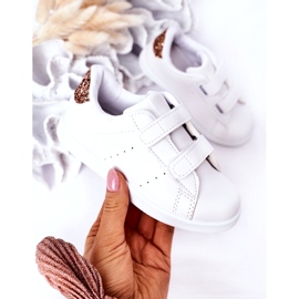 Children's white and golden sneakers 2