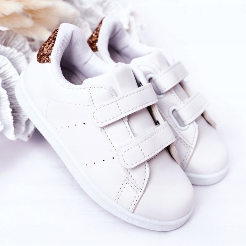 Children's white and golden sneakers 1 Children's white and golden sneakers 1