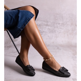 Binney Black Shiny Ballet Flats 1