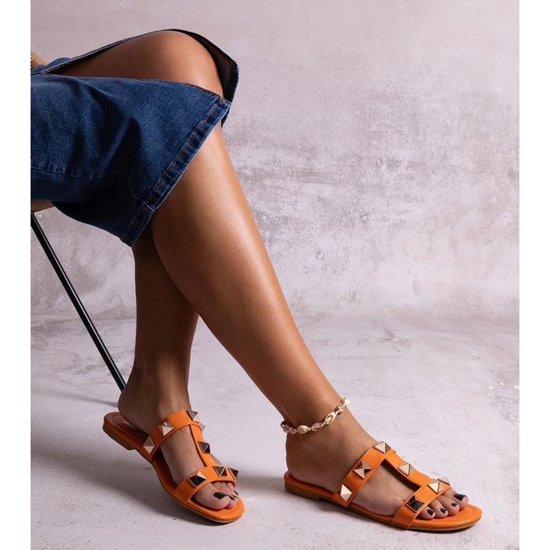 Orange slides decorated with studs from Mazzi 1