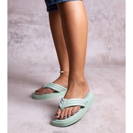 Green Shishal flat flip-flops 1 Green Shishal flat flip-flops 1