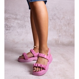Dashi pink sandals with a thick sole 1