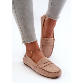 Women's Moccasins Made of Eco Suede Beige Rerceria 1 Women's Moccasins Made of Eco Suede Beige Rerceria 1