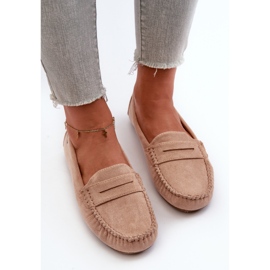 Women's Moccasins Made of Eco Suede Beige Rerceria 2