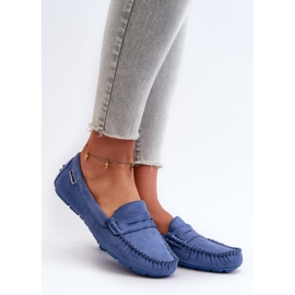 Women's Moccasins Made of Eco Suede Blue Rerceria 1