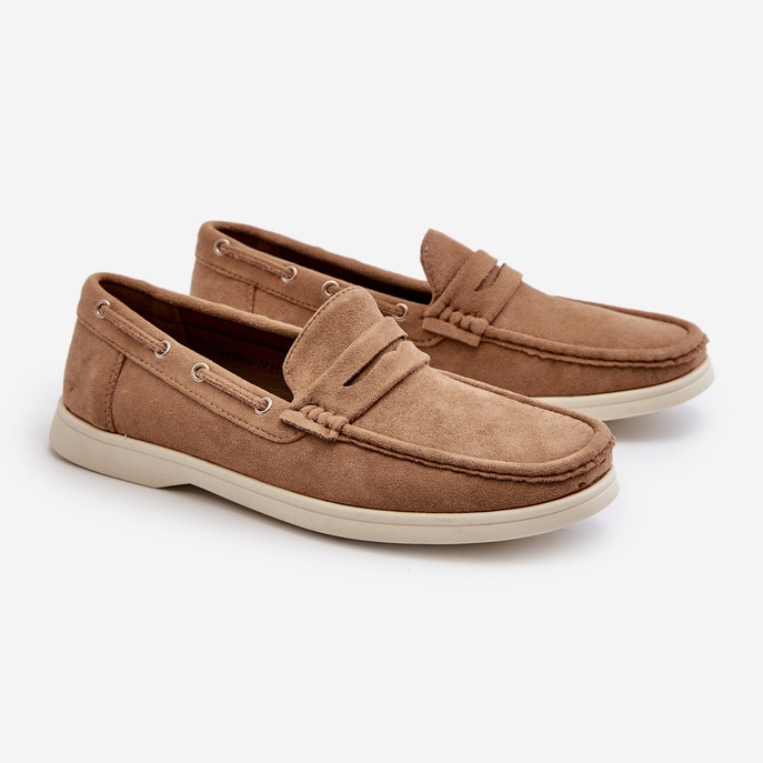 Men's Eco Suede Moccasins Beige Rivanell 1