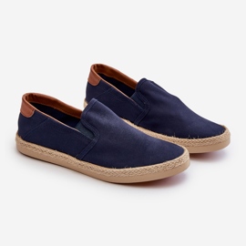 Men's Espadrilles Sneakers With Braid Navy Blue Fenen 1