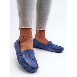 Women's Openwork Moccasins Blue Rasirna 2